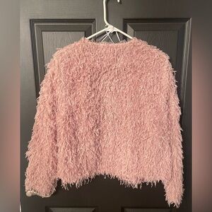 NWT Lauren Conrad pink faux‎ feather jacket size M